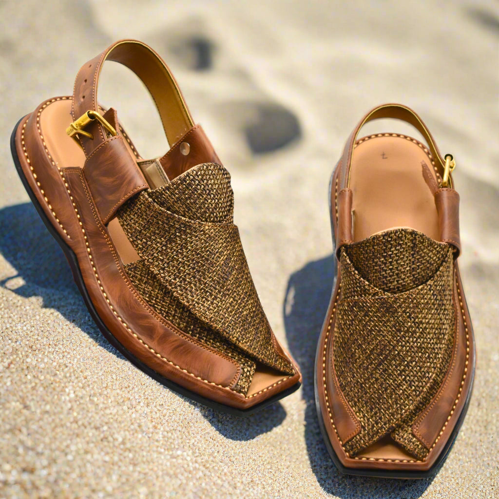 Pihno Fabric Blue Zalmi Chappal