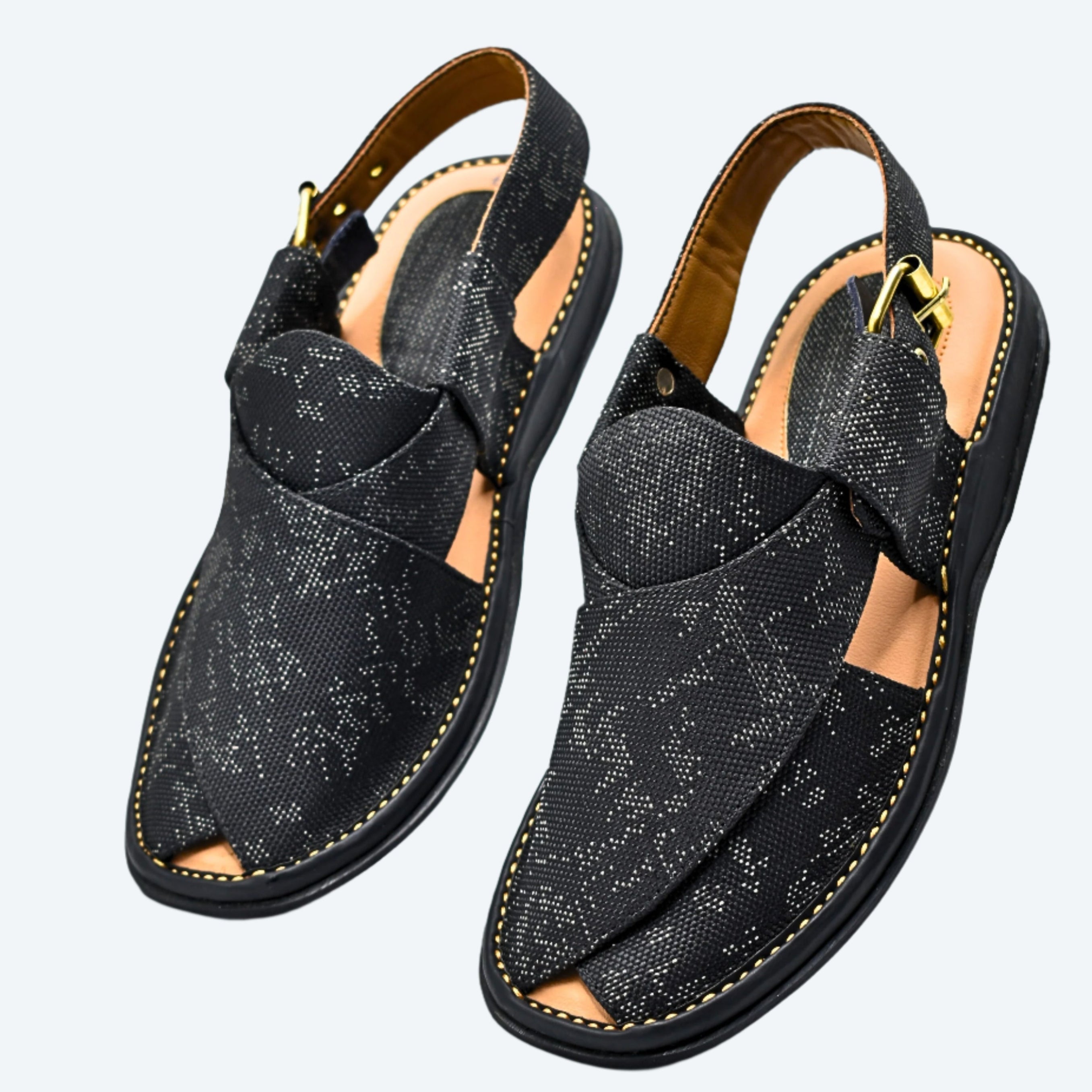GoGo Black Fabric chappal