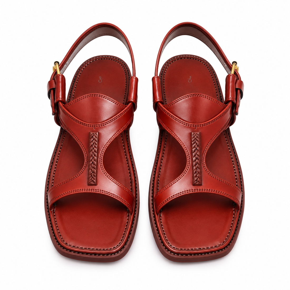 Pihno Premium Panjedar Sandal (Red Brown)