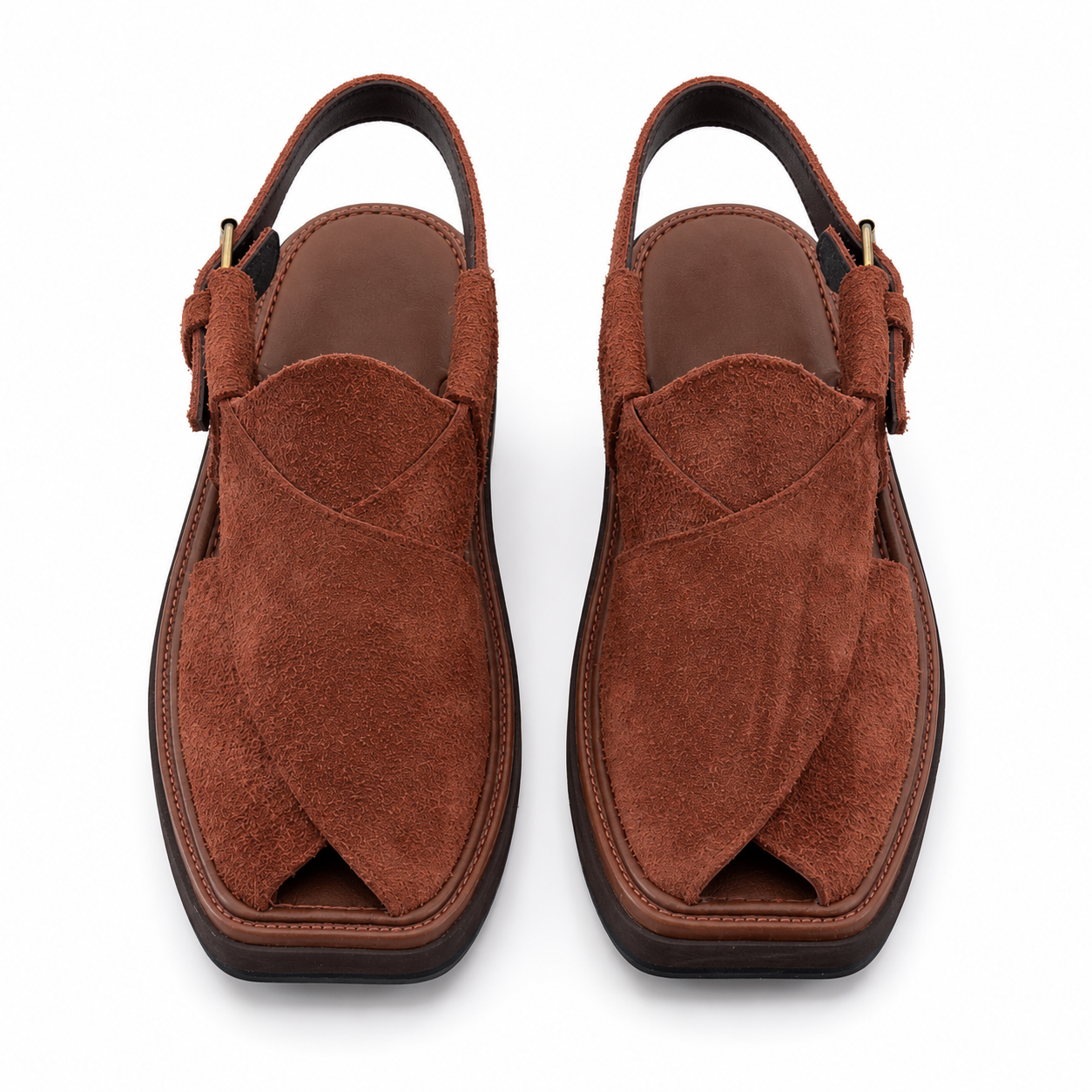 Suede leather Peshawari Sandal ( Light brown )