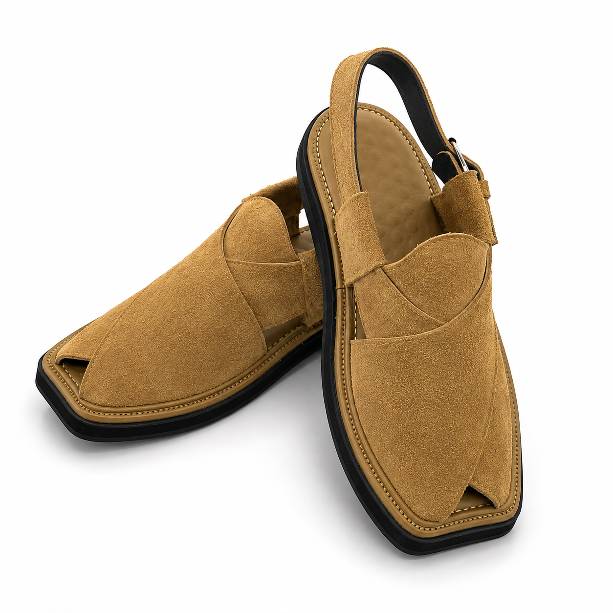 Suede leather Peshawari Sandal ( light Green )