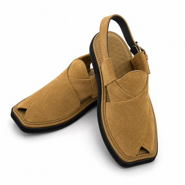 Suede leather Peshawari Sandal ( light Green )