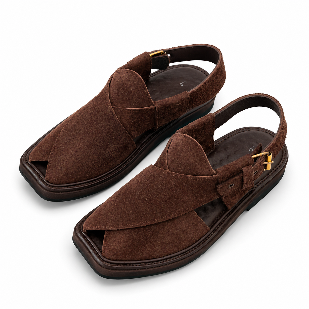 Suede leather Peshawari Sandal ( Dark Brown )