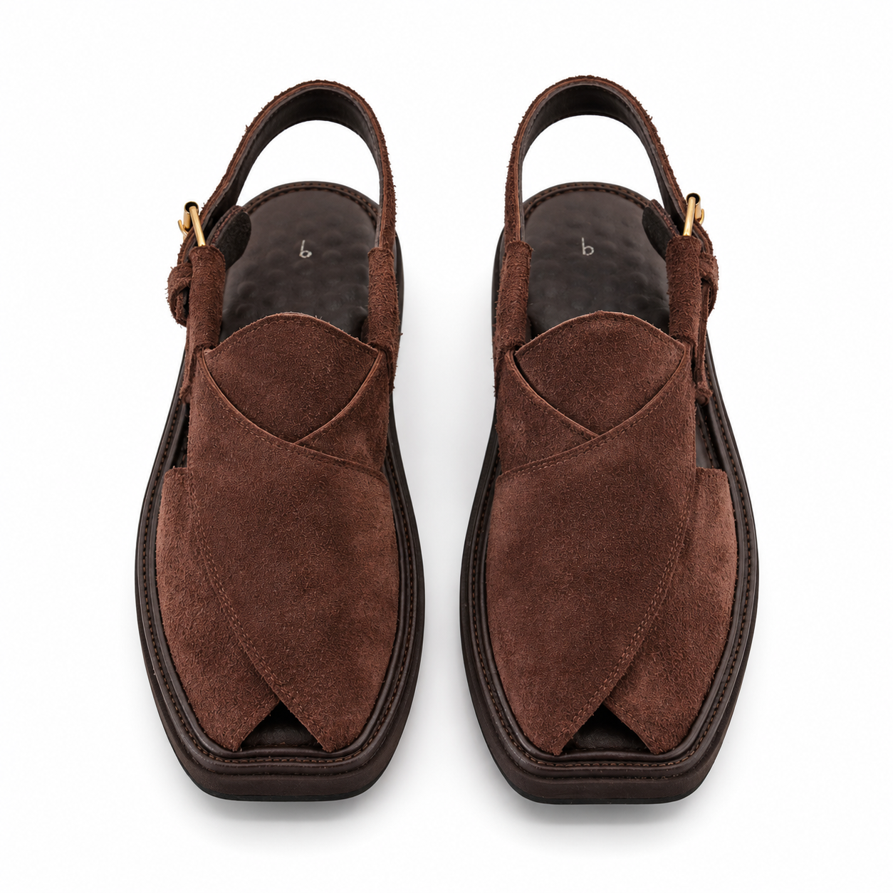 Suede leather Peshawari Sandal ( Dark Brown )