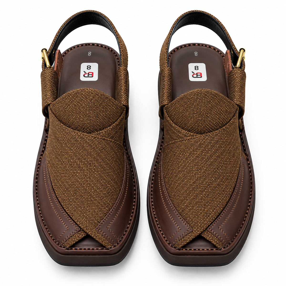 Pihno Brown Kapttan Fabric Sandal ( Washable & Polishable )