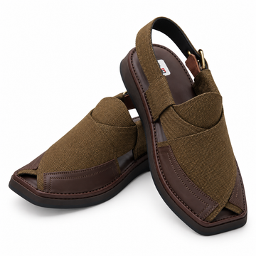 Pihno Brown Kapttan Fabric Sandal ( Washable & Polishable )
