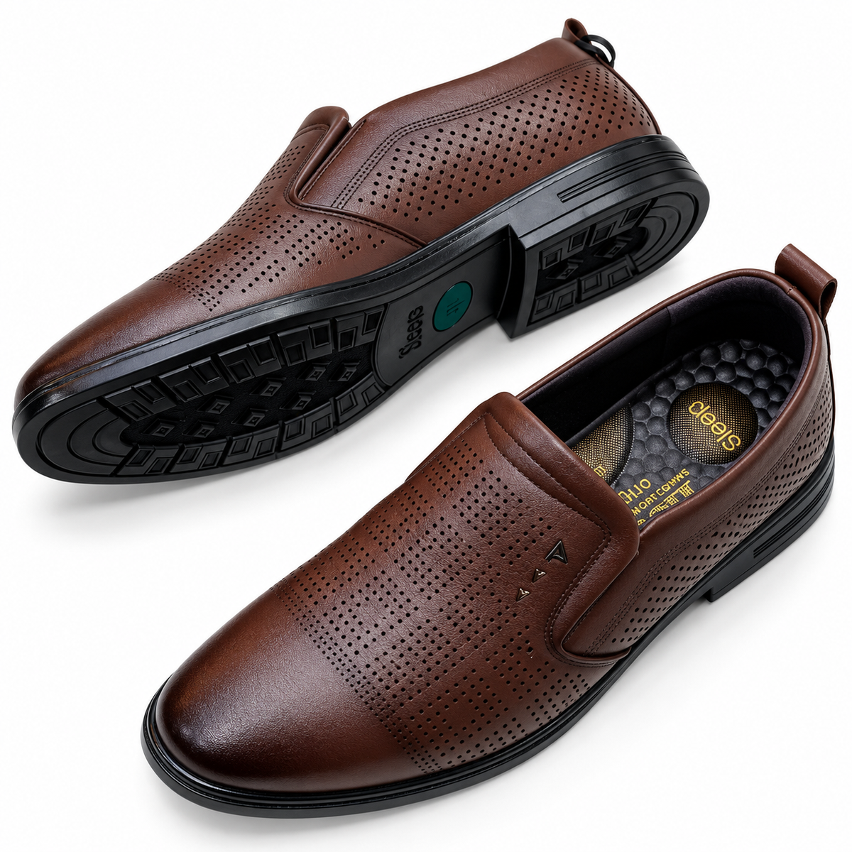 Classic Perforated Loafers For Men ( Imported )