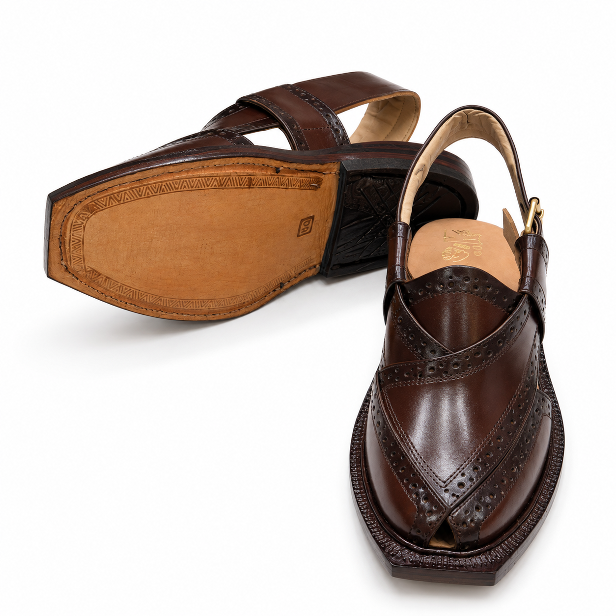 Pihno Premium Shaheen Sandal ( Brown )
