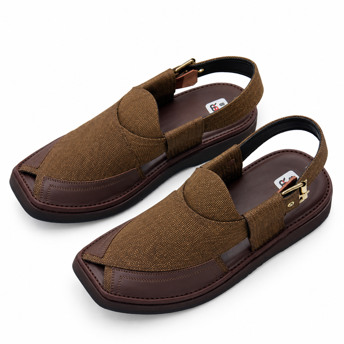 Pihno Brown Kapttan Fabric Sandal ( Washable & Polishable )
