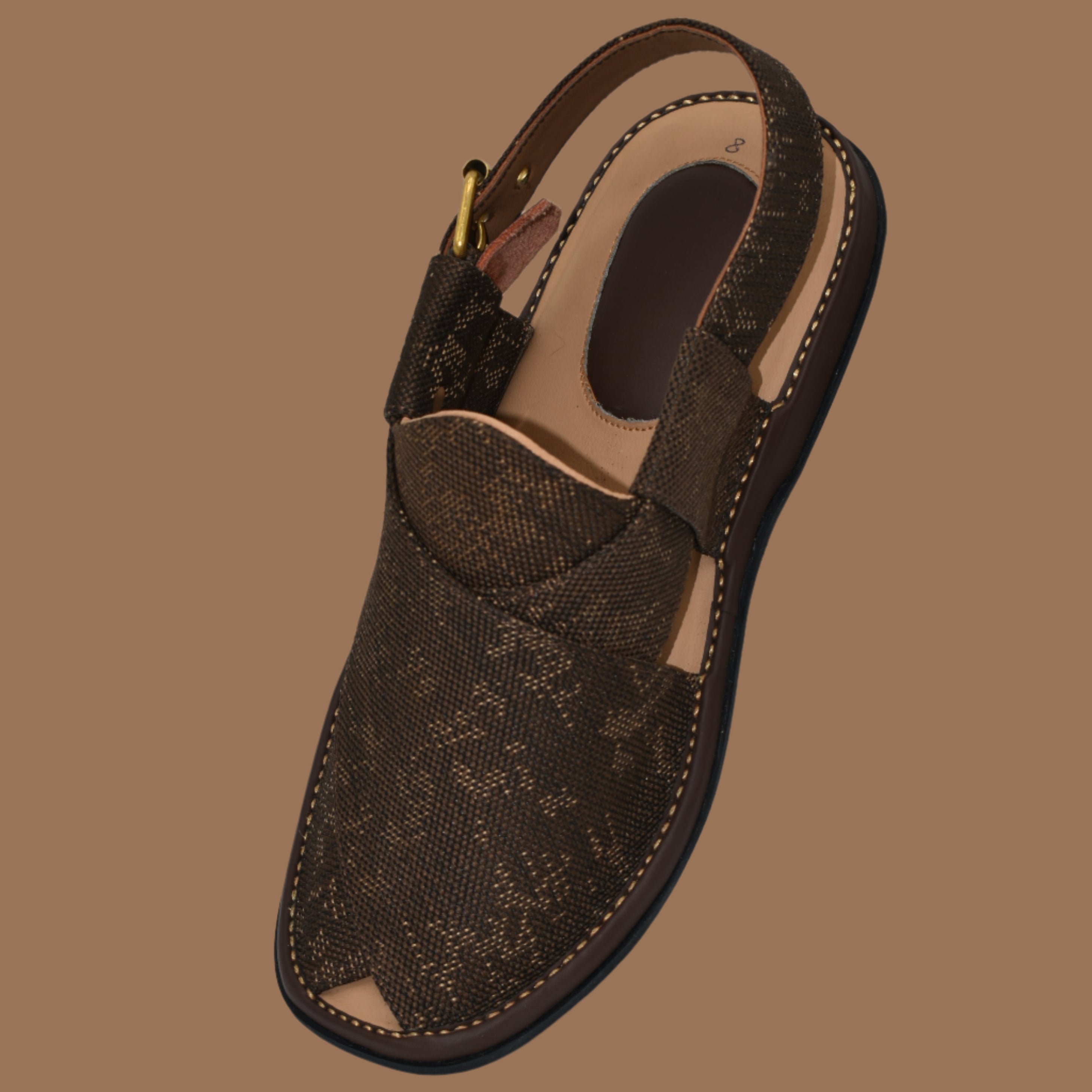 GoGo Brown Fabric chappal