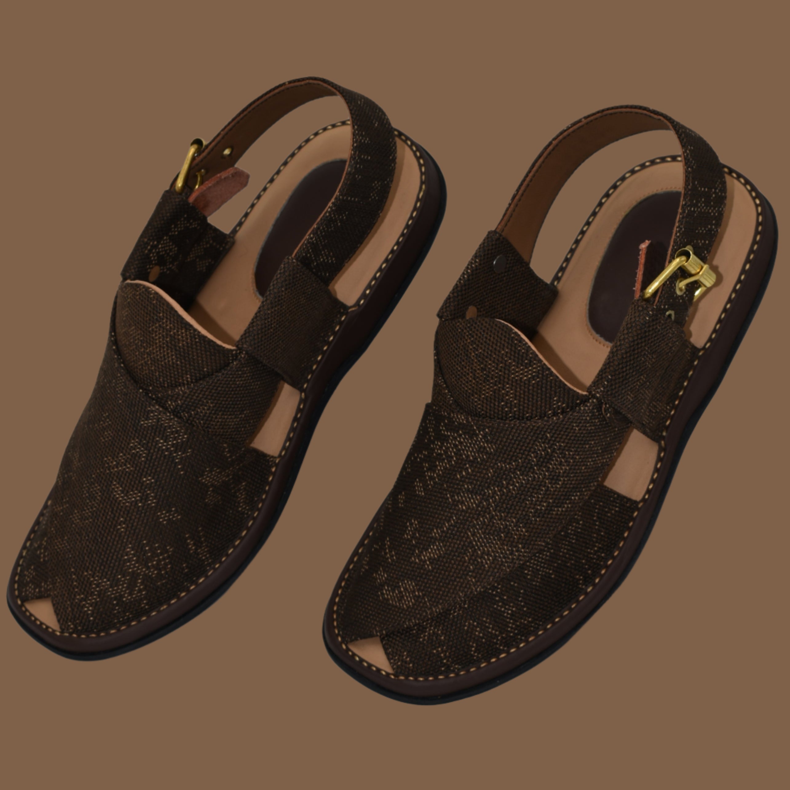 GoGo Brown Fabric chappal