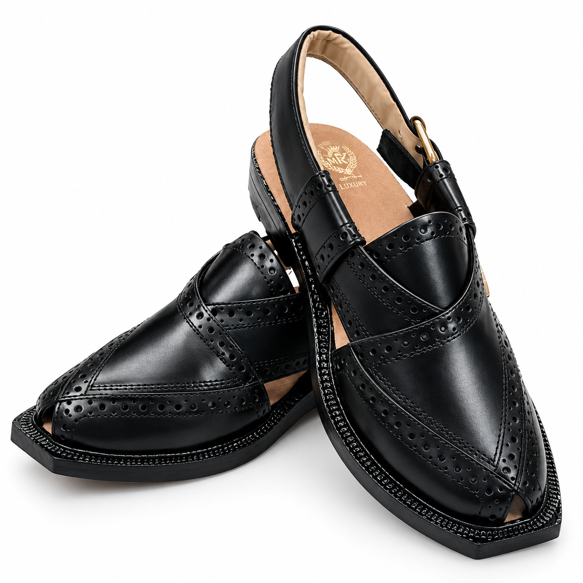 Pihno Premium Shaheen Sandal (Black )