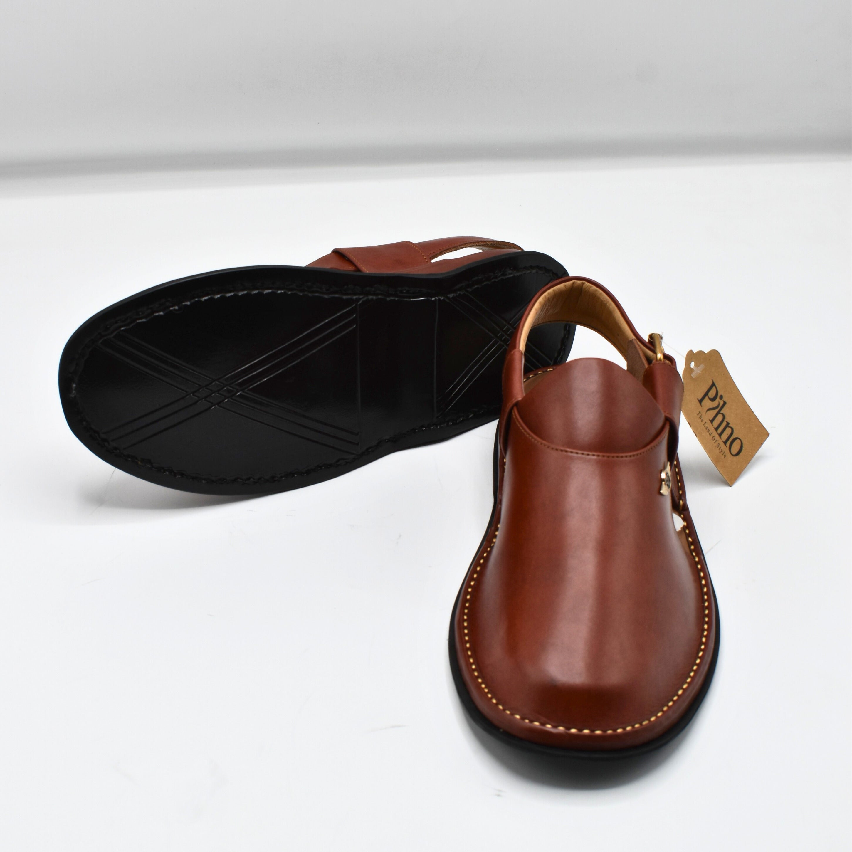 Pihno Red Brown Dolphin Sandal