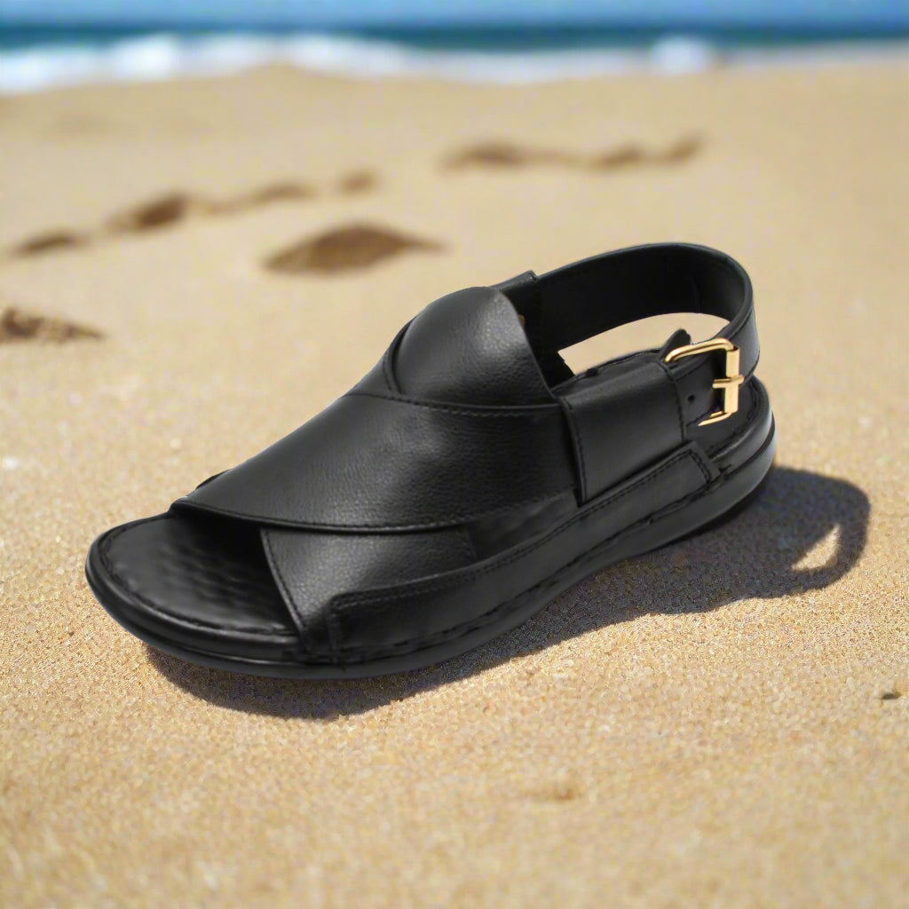 Pihno Black Medicated Sandal