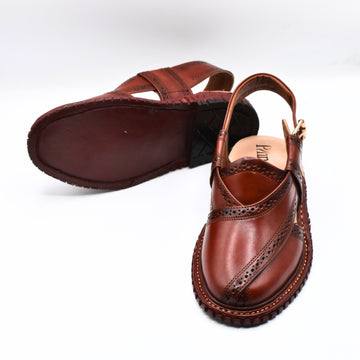 Pihno Kingra Sandal ( Red Brown )