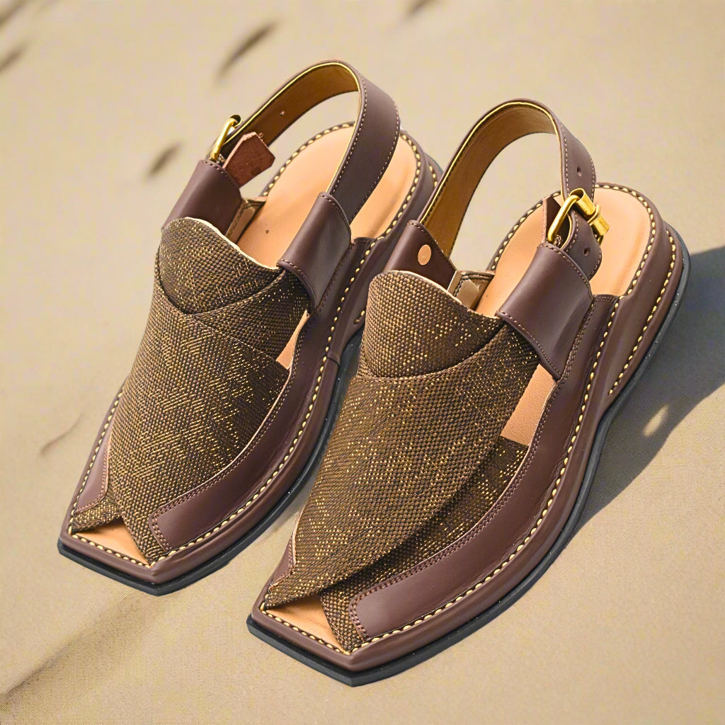 Pihno Fabric Blue Zalmi Chappal