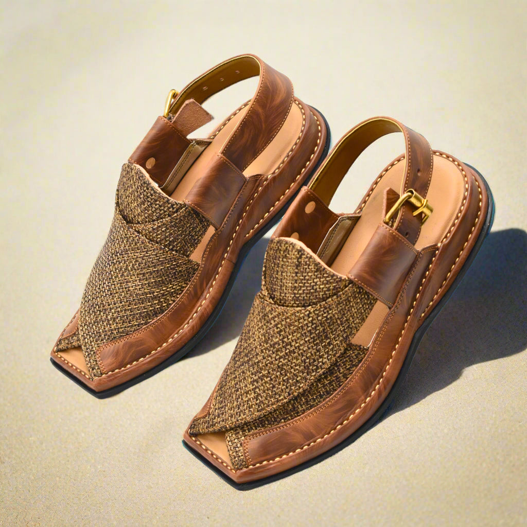 Pihno Fabric Blue Zalmi Chappal
