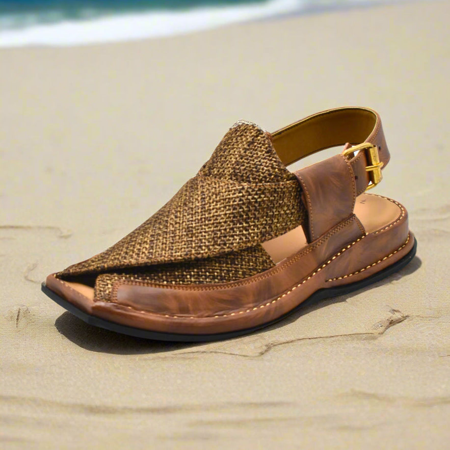 Pihno Fabric Blue Zalmi Chappal