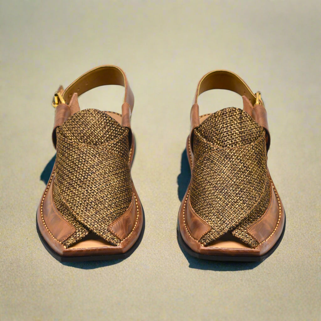 Pihno Fabric Blue Zalmi Chappal